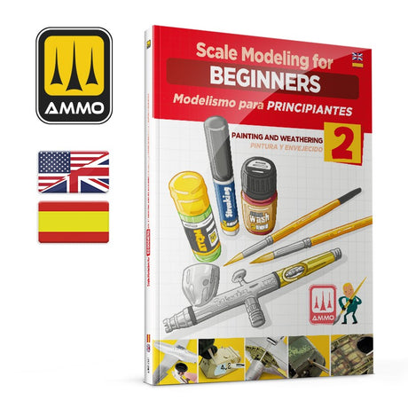 Scale Modeling for Beginners Vol. 2: Paint & Weathering (Bilingual) | Ammo by Mig Jimenez | MIG6301