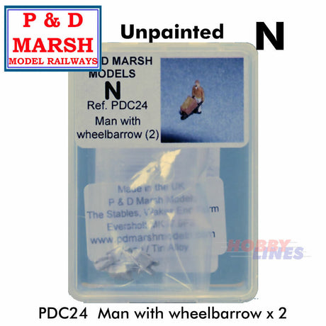 Man with Wheelbarrow x 2 - Unpainted | P&D Marsh  | C24