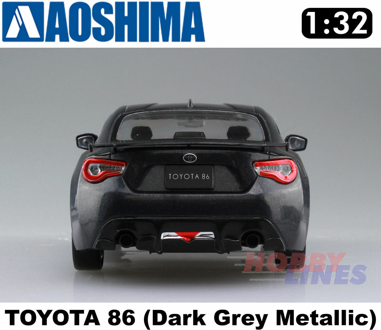 Toyota GT86 (Dark Grey Metallic) Snap Together GT 86 1:32 scale kit Aoshima 0559