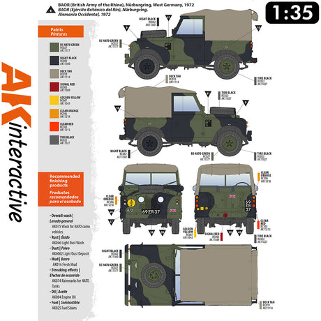 Land Rover 88 - Series IIA Rover 8 - Model Kit | AK interactive | AK35012