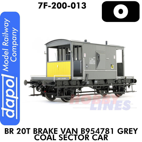 BR 20t Brake Van B954781 Grey Coal Sector Car | Dapol | 7F-200-013
