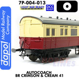 Autocoach BR Crimson & Cream 41 Coach - DCC & Lightbar Ready | Dapol | 7P-004-013