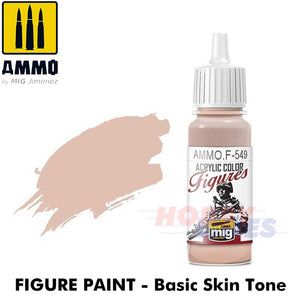 Ammo ACRYLIC COLOUR for FIGURES 17ml jar agitator ball Full Range Mig Jimenez