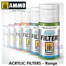 Load image into Gallery viewer, Ammo ACRYLIC FILTER 15ml Full Range of 30 Filter Colours Mig Jimenez
