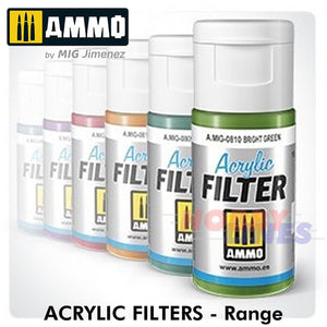 Ammo ACRYLIC FILTER 15ml Full Range of 30 Filter Colours Mig Jimenez