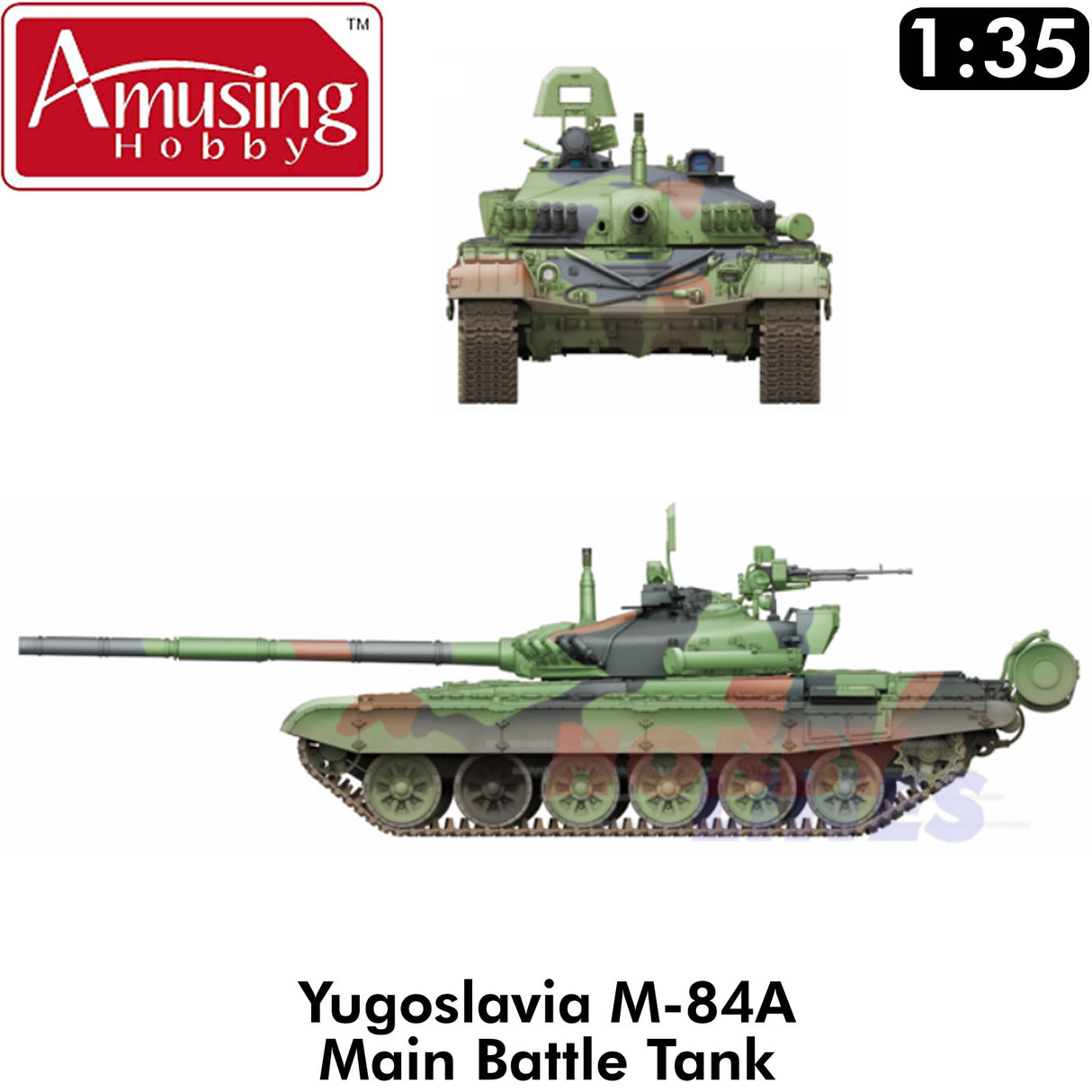 M-84A Yugoslavia MBT Main Battle Tank 1:35 Amusing Hobby 35A045