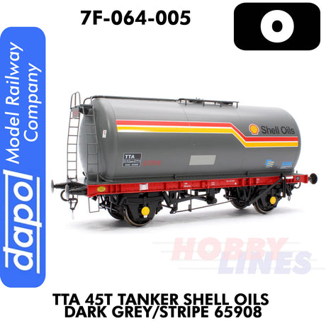 TTA 45T Tanker Shell Oils Dark Grey/Stripe 65908| Dapol |7F-064-005