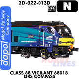 Class 68 Vigilant 68018 DRS Compass - DCC Fitted | Dapol | 2D-022-013D