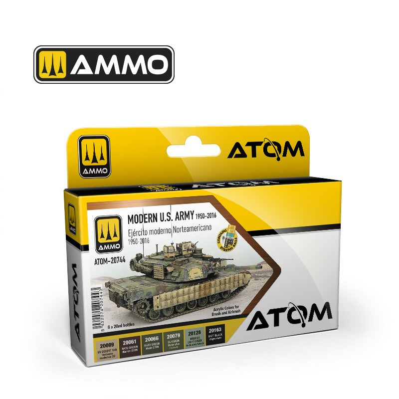 ATOM US ARMY 1950-2016 Set - 6 x 20ml Acrylic Paint  | Ammo by Mig Jimenez