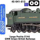 LARGE PRAIRIE 5144 BR Green DCC Fitted Steam Locomotive | Dapol | 4S-041-012