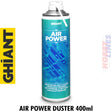 AIR DUSTER Spray Aerosol Cleaner Power Airstream 400ml GHIANT 40030