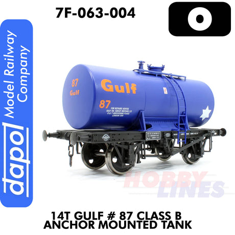 14T Gulf #87 Class B Anchor Mounted Tank | Dapol | 7F-063-004