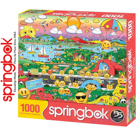 EMOJIVILLE 1000 piece SPRINGBOK Jigsaw Puzzle Random Cut Super Deluxe