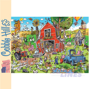 DoodleTown Farmyard Folly COBBLE HILL 1000 piece puzzle