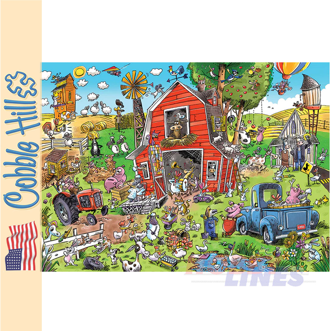 DoodleTown Farmyard Folly COBBLE HILL 1000 piece puzzle