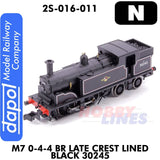 M7 0-4-4 BR Late Crest Lined Black 30245 | Dapol | 2S-016-011