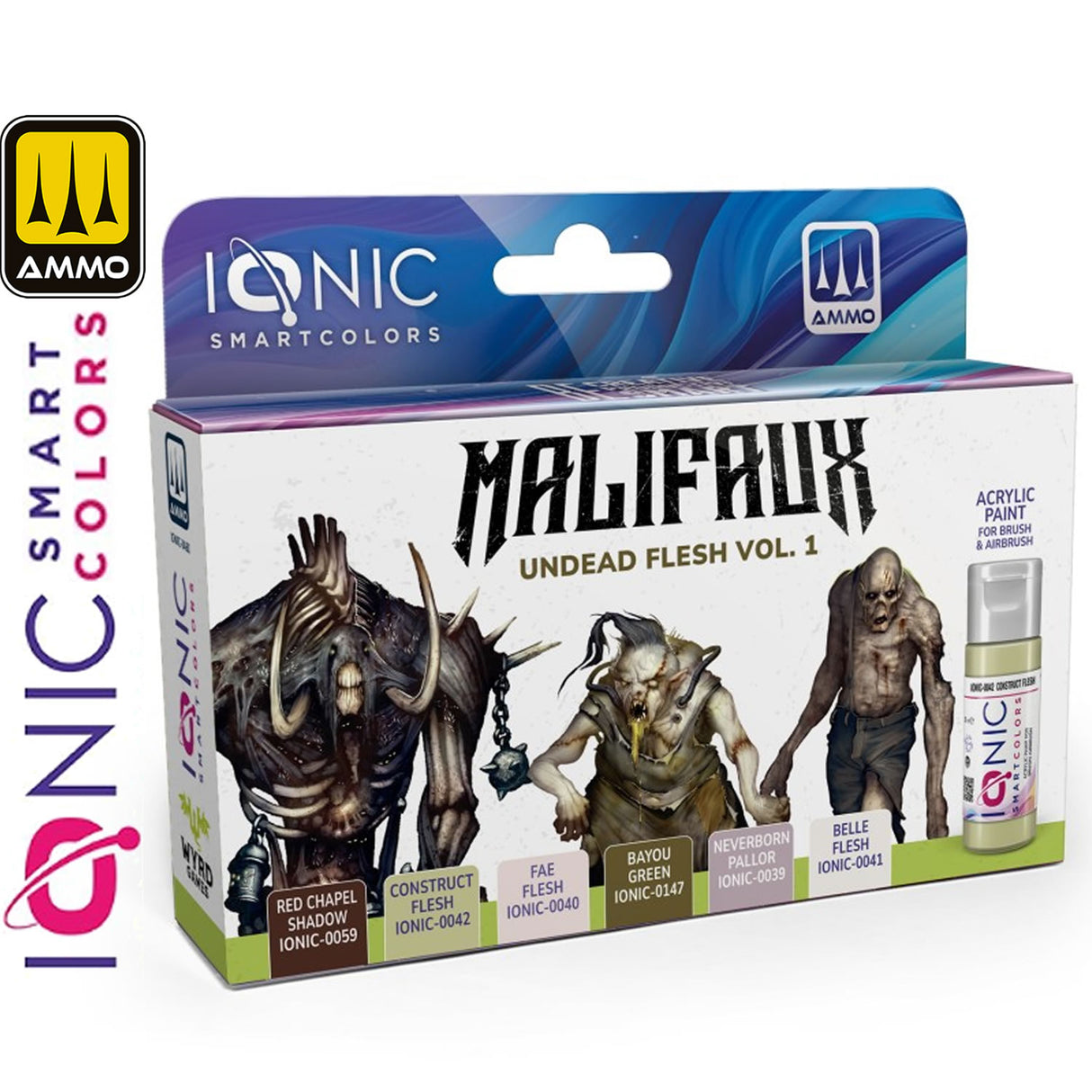 Acrylic Paint Set - 6 x 20ml - Malifaux Undead Flesh Vol. 1 | IONIC | IONIC0462