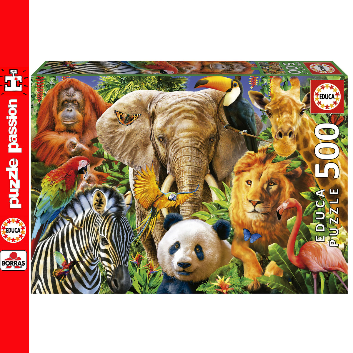 Wild Animal Collage 500 Piece Jigsaw Puzzle | Educa | 19550