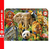 Wild Animal Collage 500 Piece Jigsaw Puzzle | Educa | 19550