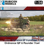 ORDNANCE QF 6 POUNDER 7 CWT quick firing light gun 1:56 | Rubicon Models | 280139