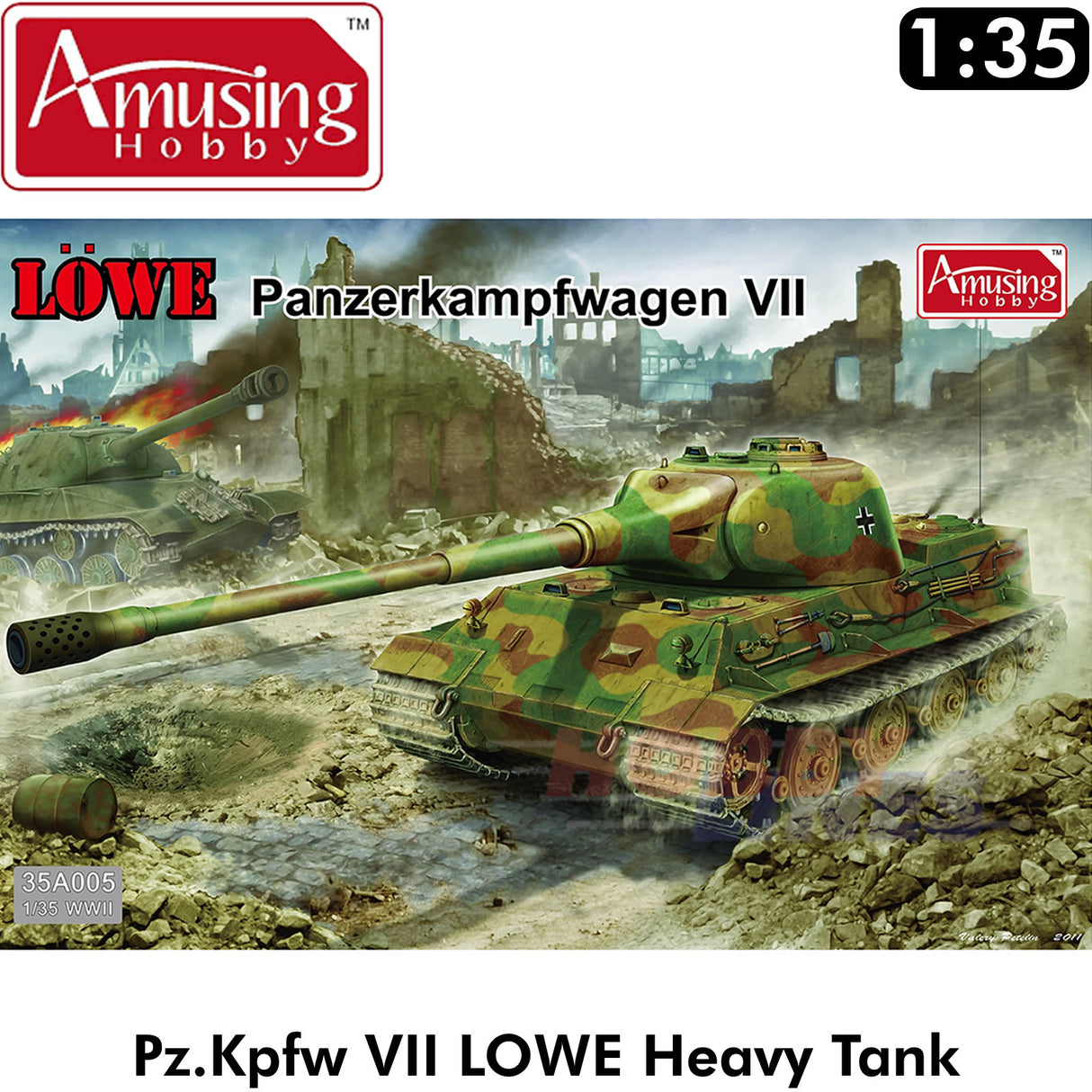 Pz.Kpfw VII LOWE Heavy Tank Panzerkampfwagen 1:35 kit Amusing Hobby 35A005