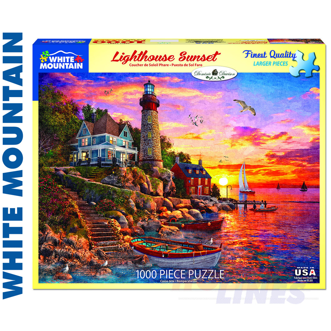 Lighthouse Sunset 1583pz 1000 Piece Jigsaw Puzzle