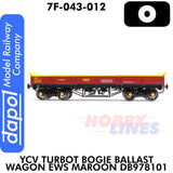 YCV Turbot Bogie Ballast Wagon EWS Maroon DB978101 | Dapol | 7F-043-012
