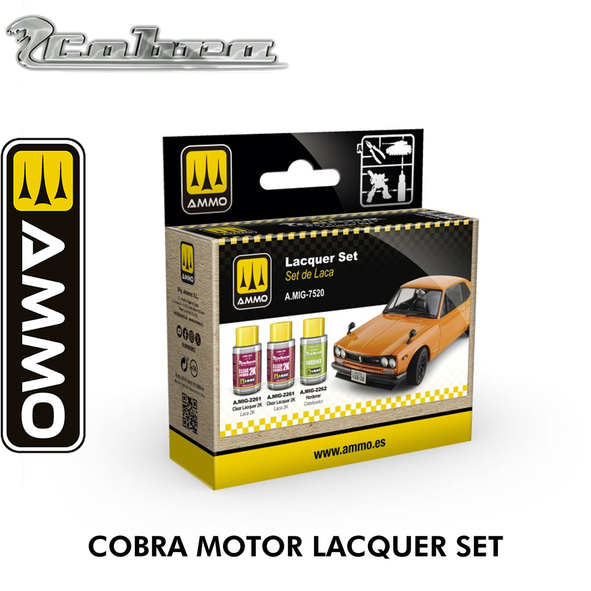 Cobra Motor Lacquer Set - 3 x 30ml | AMMO by Mig Jimenez | MIG7520