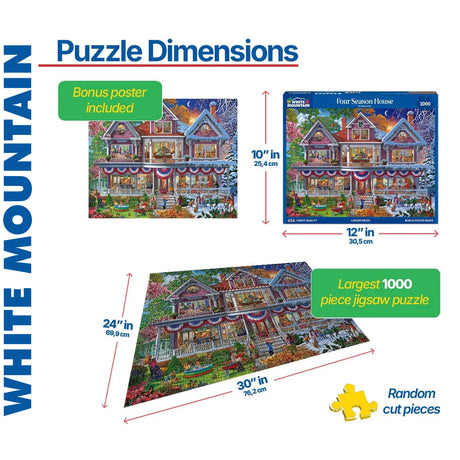 Four Seasons House - 1000pc Puzzle | White Mountain | 2138pz