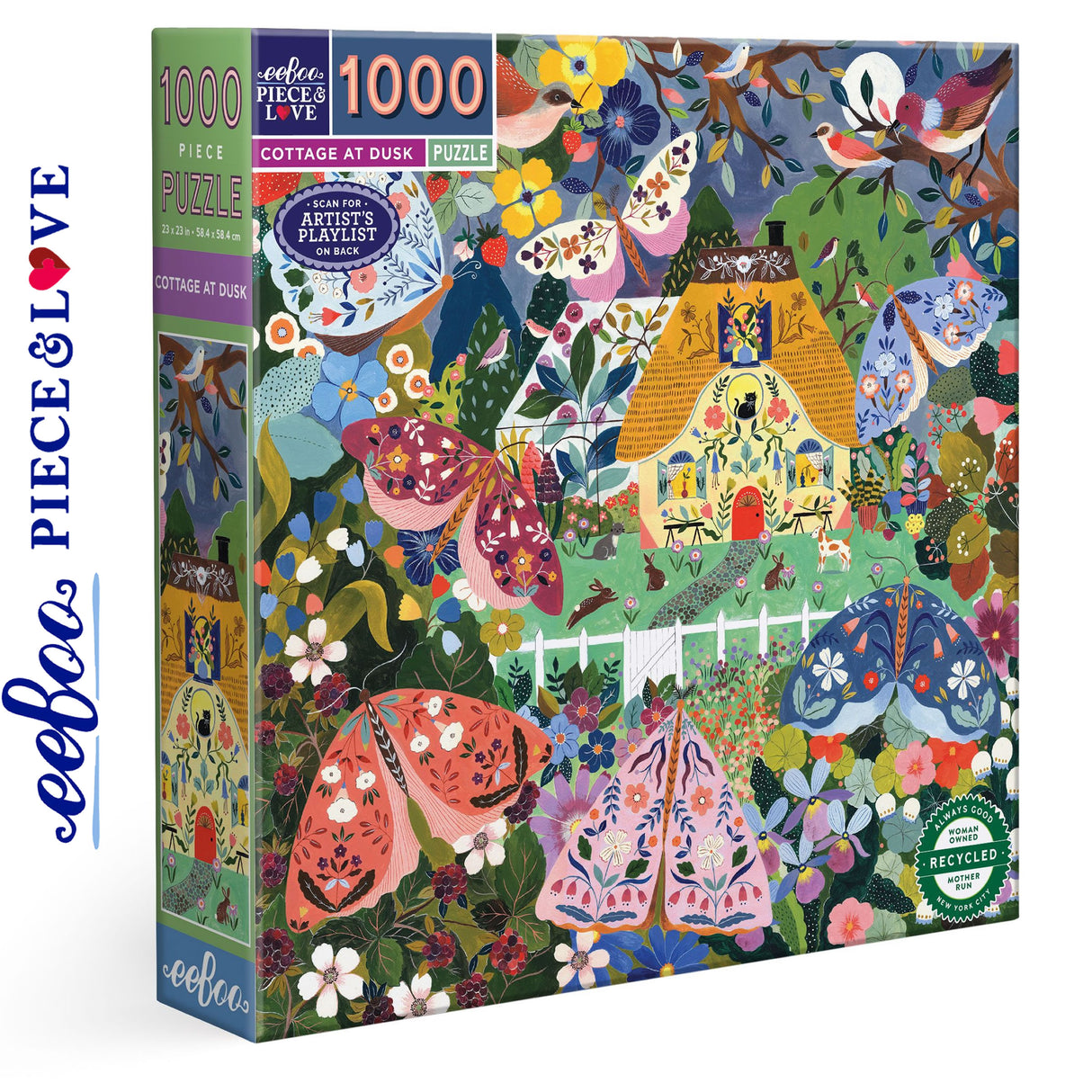 Cottage at Dusk 1000pc Puzzle | eeBoo | PZT511