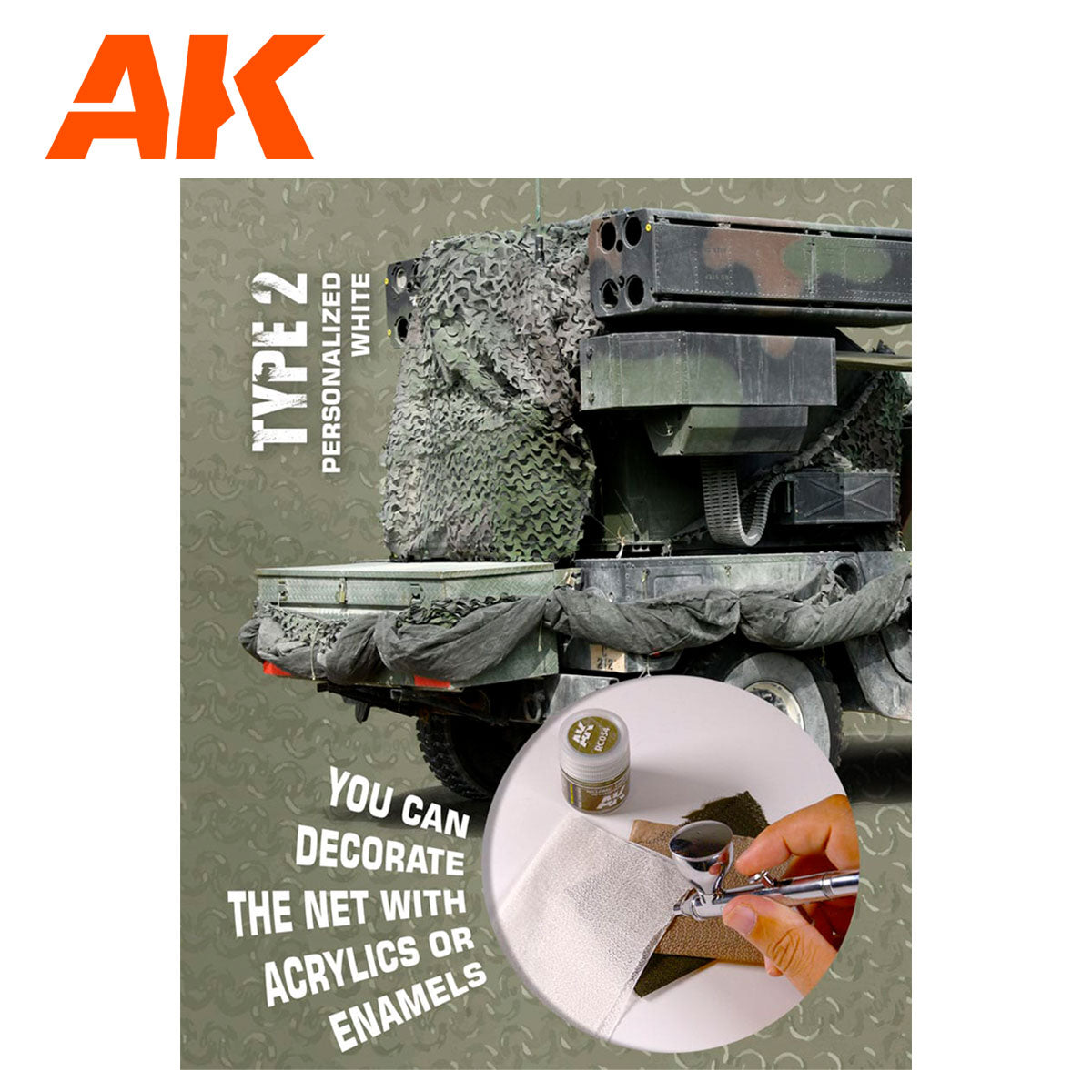 Regular Mimetic Net - Type 2 Personalized White | AK interactive | AK8063
