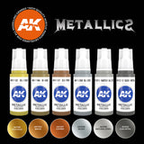 Metallics Set - 3G Acrylic Paint x 6 | AK interactive | AK11608