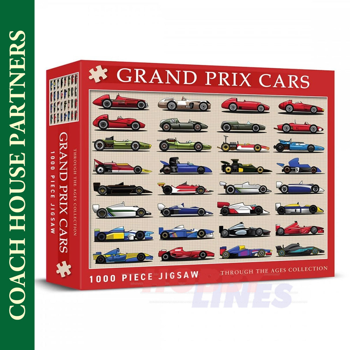 Grand Prix Cars - Through the Ages - Jigsaw Puzzle 1000pc | Coach House Partners | CHP0151