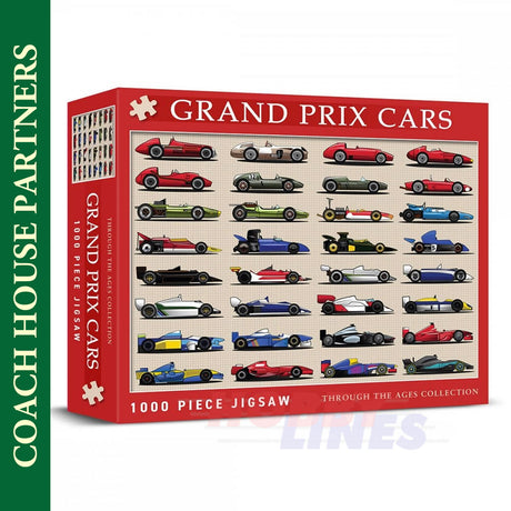 Grand Prix Cars - Through the Ages - Jigsaw Puzzle 1000pc | Coach House Partners | CHP0151