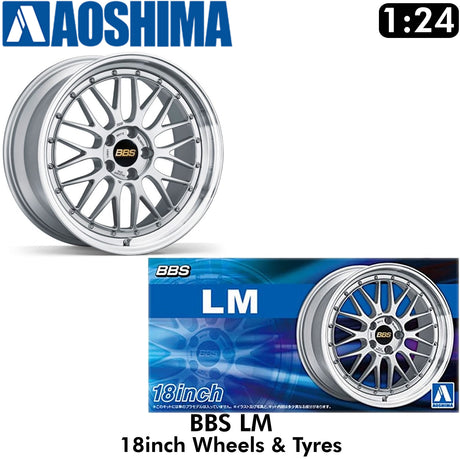 Wheels & Tyres BBS LM 18inch Set of 4 Tuned Parts Aoshima 06942
