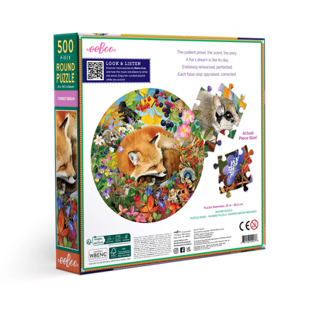 Forest Dream - 500pc Round Puzzle | eeBoo | PZF276