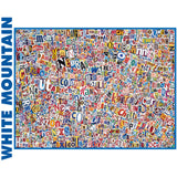 USA World Map - 500pc Puzzle | White Mountain | 2175pz