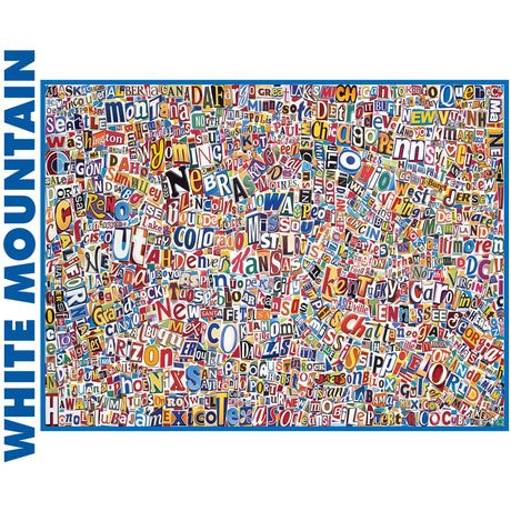 USA World Map - 500pc Puzzle | White Mountain | 2175pz