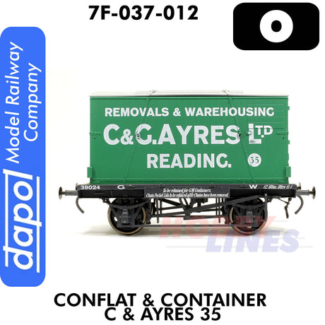 Conflat GWR 39024 & Container C&G Ayres Removals - Wagon | Dapol | 7F-037-012