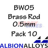 Brass Rod ALBION ALLOYS Precision Metal Model Materials Various Sizes BW02 BW