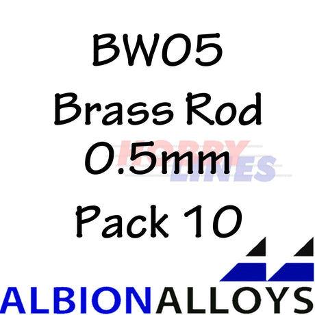 Brass Rod ALBION ALLOYS Precision Metal Model Materials Various Sizes BW02 BW