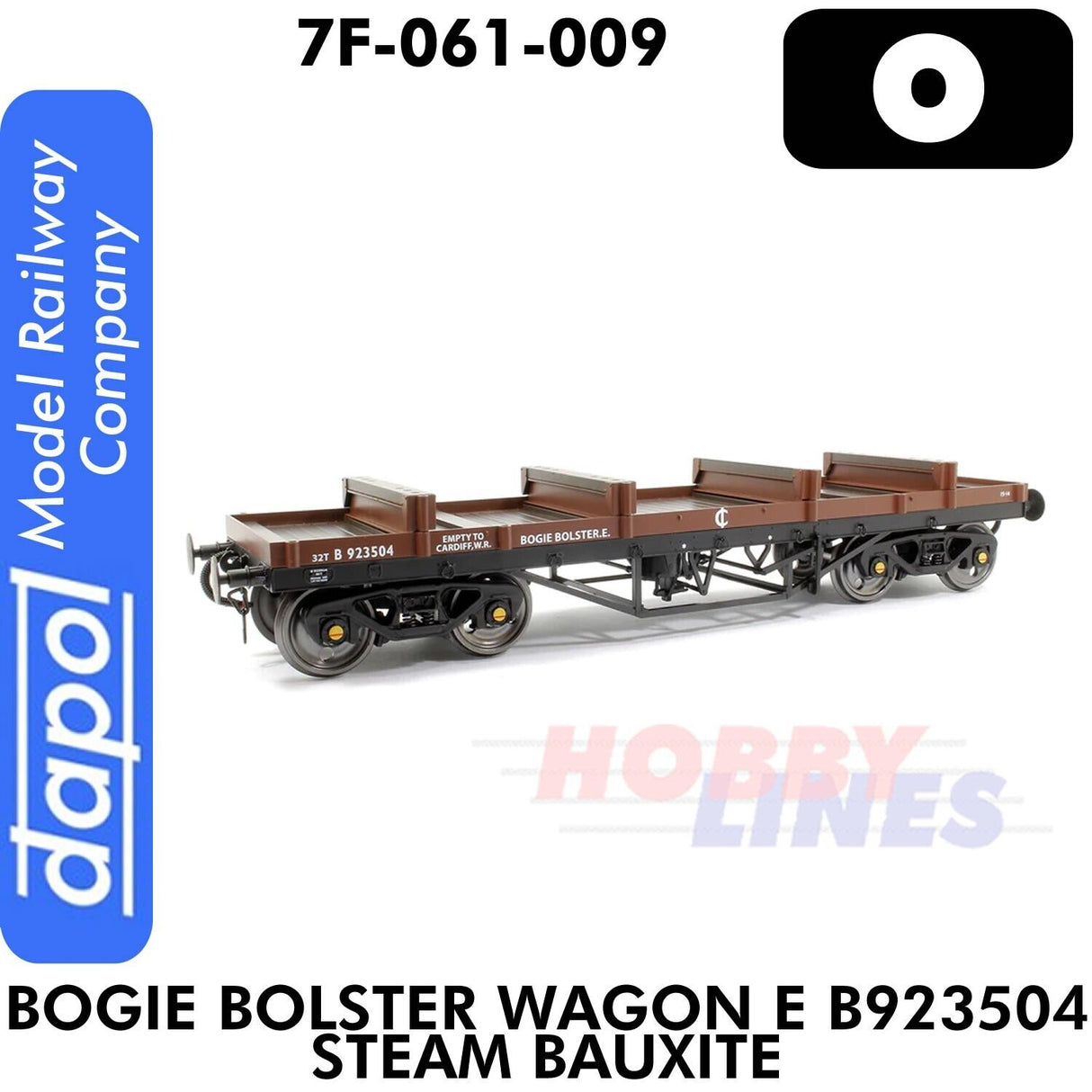 Bogie Bolster Wagon E B923504 Steam Bauxite | Dapol | 7F-061-009