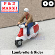 Lambretta & Rider - 2 Tone Colour - 1:76 | P&D Marsh | Z105