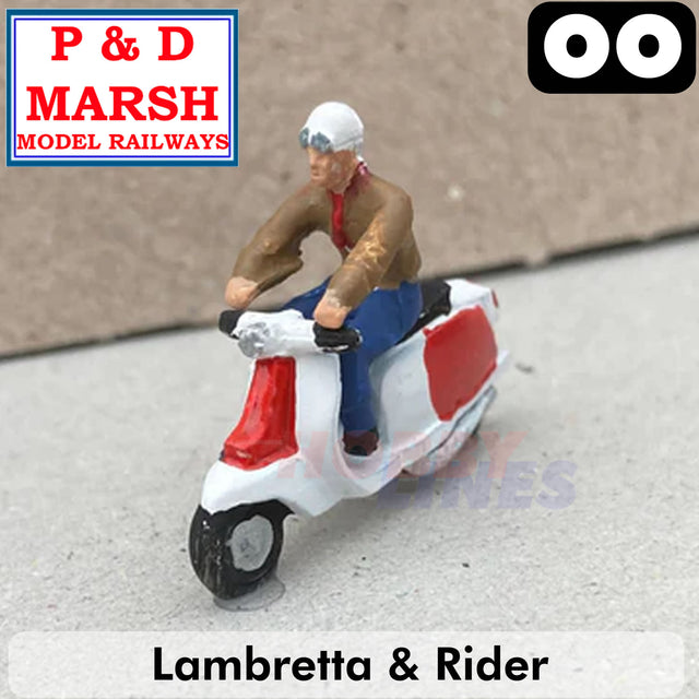 Lambretta & Rider - 2 Tone Colour - 1:76 | P&D Marsh | Z105