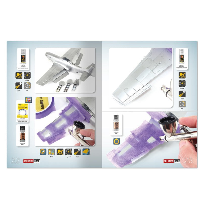 Solution Book 27 - How to Paint Metal Finished Aircraft | Ammo by Mig Jimenez | MIG6532