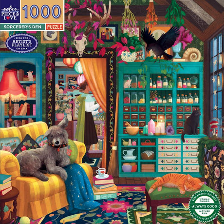 Sorcerer's Den 1000pc Puzzle | eeBoo | PZT471