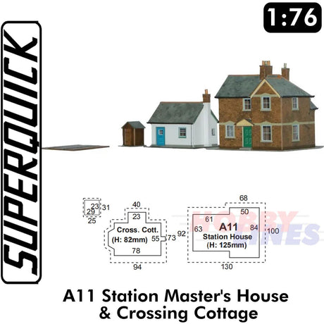 STATION MASTERS HOUSE 1:72 OO HO Gauge Railways Building Series A A11 SuperQuick