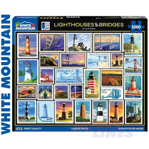 LIGHTHOUSES & BRIDGES 1000 pc Jigsaw Puzzles 1892