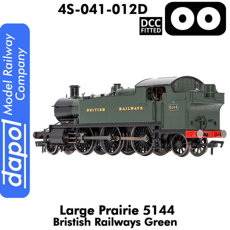 LARGE PRAIRIE 5144 BR Green DCC Fitted Steam Locomotive |  Dapol | 4S-041-012D
