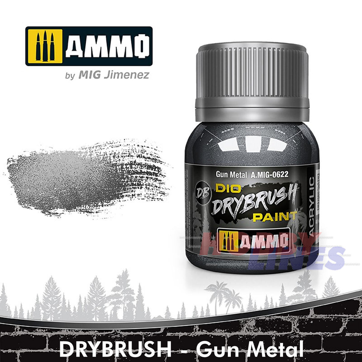 Ammo DIO DRYBRUSH PAINT 40ml Full Range Colours Acrylic Mig Jimenez